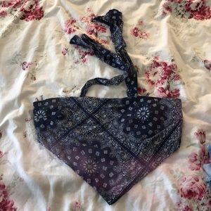 Forever 21 Bandana print tie-back crop